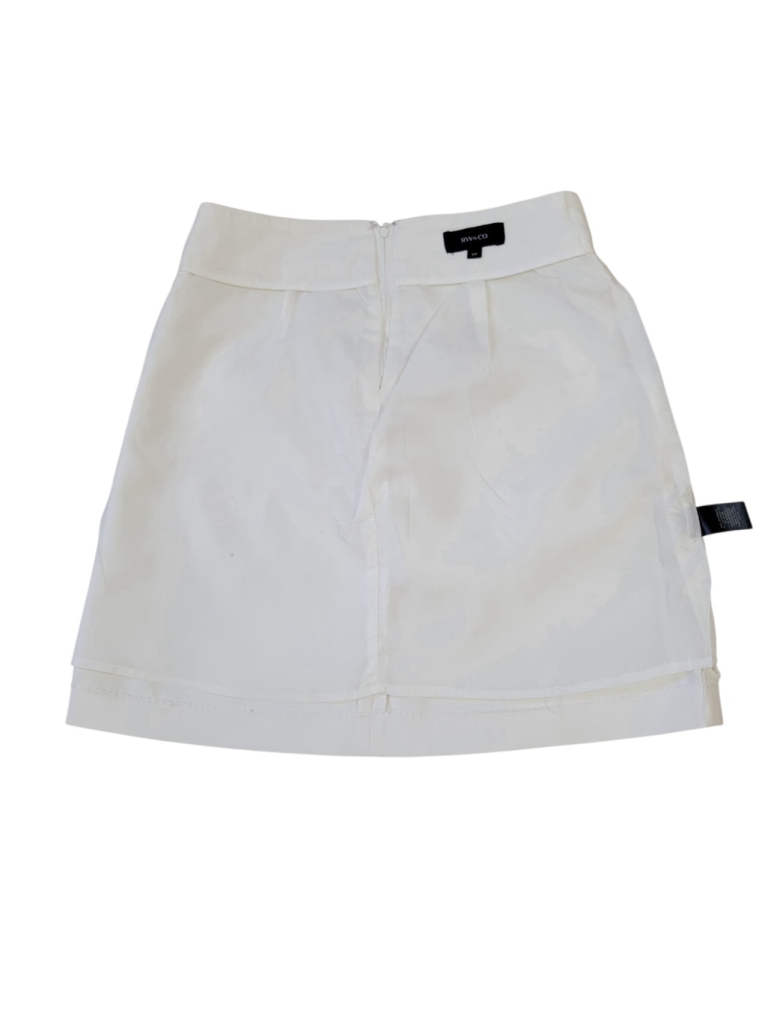 Rw&Co Women's Beige A-Line Mini Skirt Size S/P Waist 28 Length 19 Lined — image 7 of 8